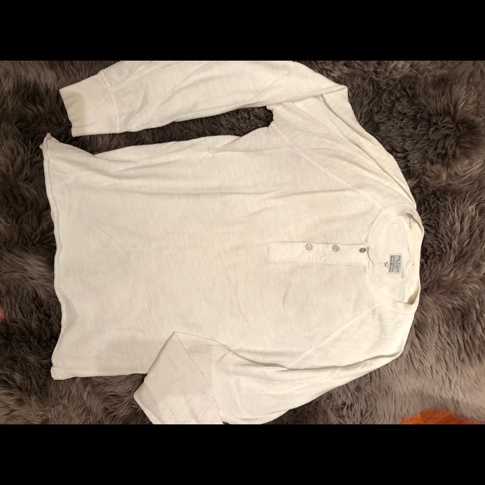 Rag and bone white Henley
